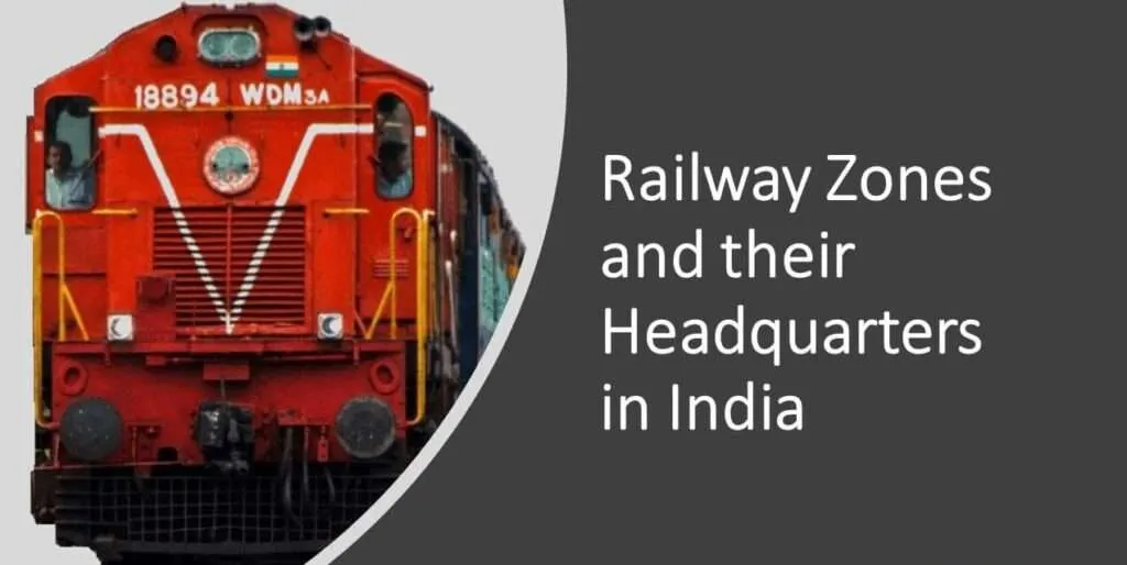 List of All Railway Zones in India